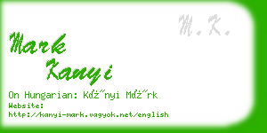 mark kanyi business card